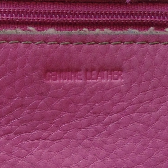 Genuine Leather Pink Wallet Button Butterfly Size-5.5x3 in - Picture 7 of 8